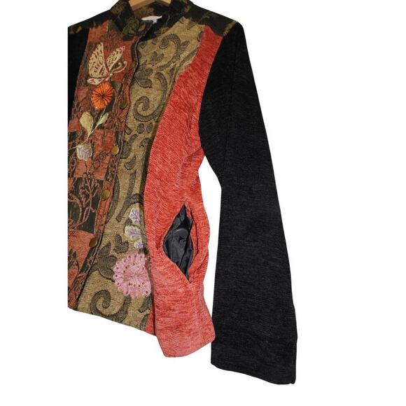 Dressbarn Embroidered Tapestry Patchwork Boho Artsy Statement Layer – Size L - Picture 4 of 8